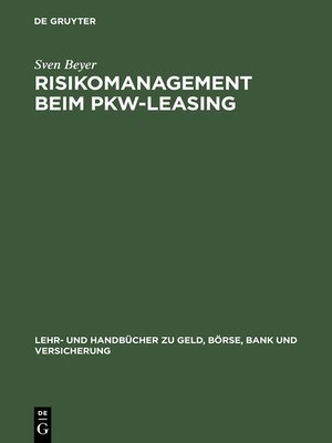 cover image of Risikomanagement beim Pkw-Leasing